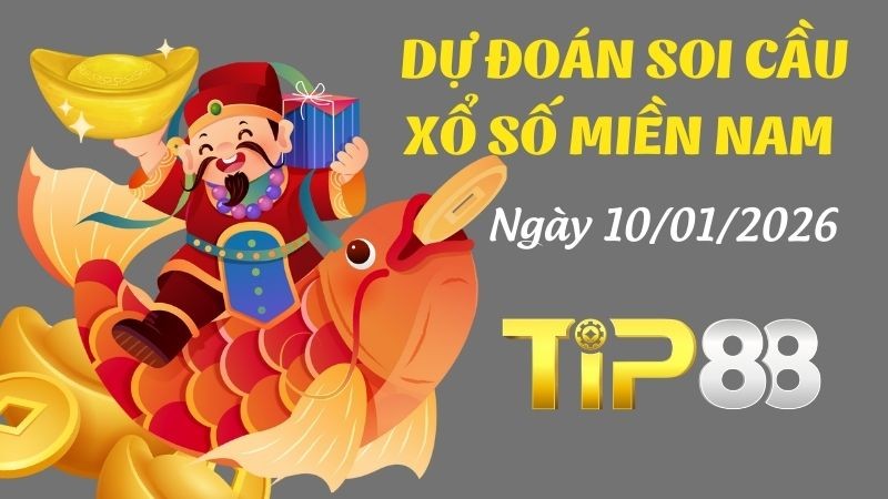 TIP88 Dự đoán soi cầu xổ số miền Nam hôm nay ngày 10/01/2026 [Trúng Chắc]